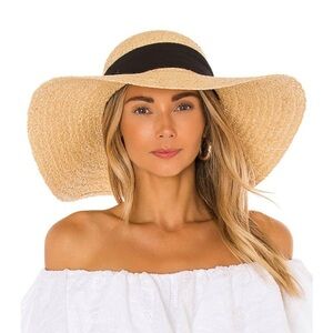 Hat Attack Avalon Sunhat in Natural & Black